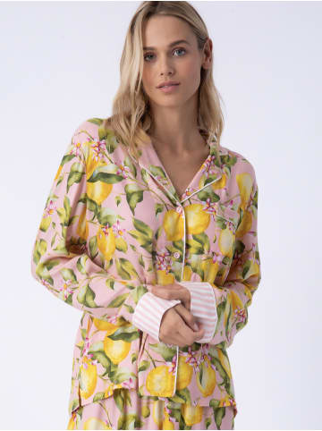 P.J. Salvage Pyjamaoberteil l/s shirt - In Full Bloom in Pink