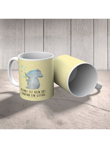 Mr. & Mrs. Panda Plastikbecher Elefant Seifenblasen mit Spruch in Gelb Pastell