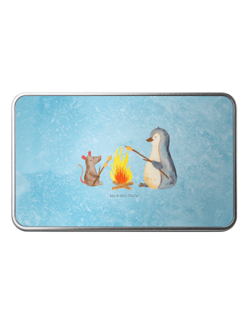 Mr. & Mrs. Panda Metalldose Pinguin Lagerfeuer ohne Spruch in Eisblau