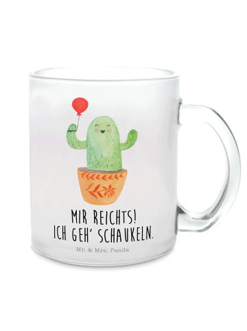 Mr. & Mrs. Panda Tee Tasse Kaktus Luftballon mit Spruch in Transparent