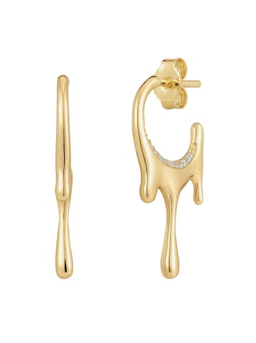 Glanzstücke München Ohrstecker aus Sterling Silber mit Zirkonia in gelbgold