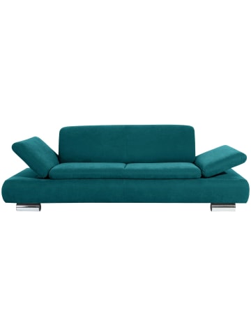 58 aufm Kessel SOFA 2,5-Sitzer Kaye Bezug Veloursstoff Metallfuß verchromt / petrol