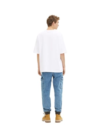 TOM TAILOR Denim T-Shirt OVERSIZED in Weiß