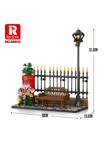 Reobrix Long Bench Klemmbaustein Set 1057 Teile Grün