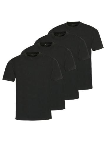 hajo T-Shirt 4er Pack in Schwarz