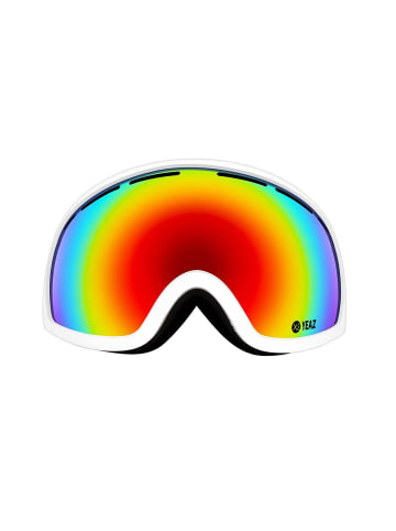 YEAZ PEAK ski- snowboardbrille rot/weiß in weiß