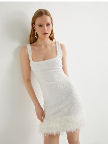 KOTON Kleid in Grauweiß