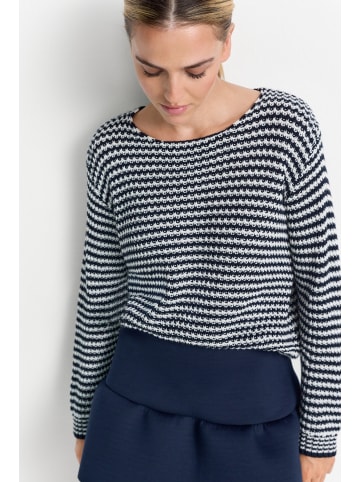 Rich & Royal Pullover in marine weiß - 0001