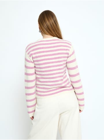 Peppercorn Pullover in Mauve Mist Rose Stripe