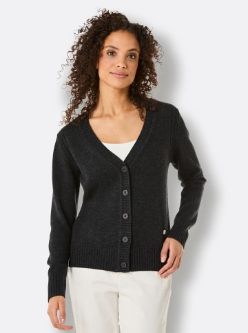 creation L Strickjacke in schwarz-meliert