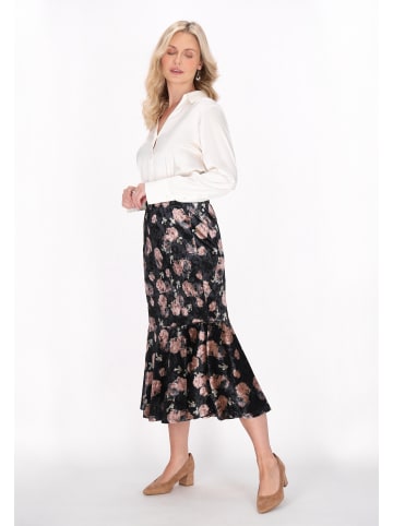 Usha Women Skirt in black multicolor