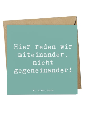 Mr. & Mrs. Panda Glückwunschkarte Spruch Konflikte friedlich lös... in Meeresbrise