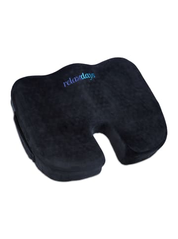 relaxdays Ergonomisches Sitzkissen in Schwarz