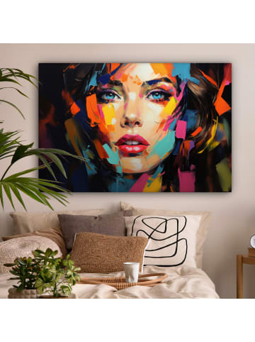 OnlyWow Leinwand Bilder Buntes Porträt