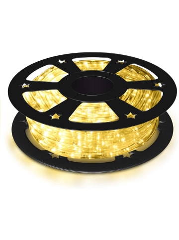 COSTWAY 20m LED Lichterschlauch Warmweiß in Weiß