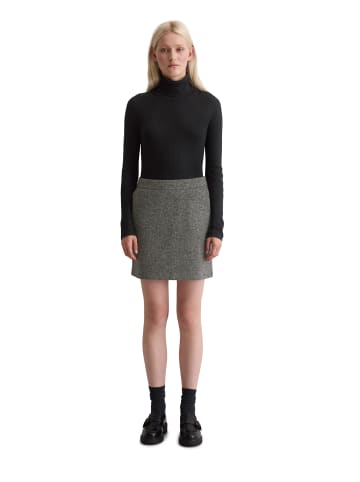 Marc O'Polo Tweedjersey-Minirock slim in Dark Grey