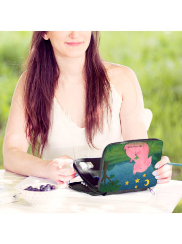 Mr. & Mrs. Panda Federtasche Schwein Glück Design ohne Spruch in Weiß