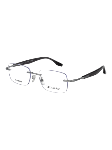 Trussardi Herren Optische Fassungen Rechteck Silber