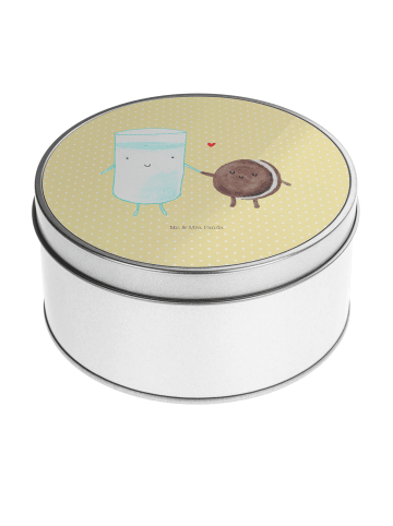 Mr. & Mrs. Panda Erinnerungsbox Milch Keks ohne Spruch in Gelb Pastell