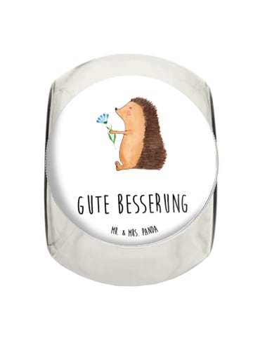 Mr. & Mrs. Panda gewürzglas Igel Blumen mit Spruch in Weiß