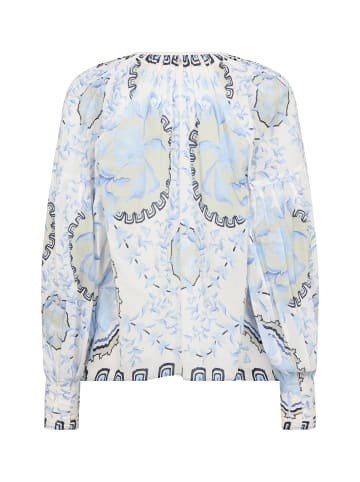 Mos Mosh Bluse MMWylde Orchid in ecru indigo - 0001