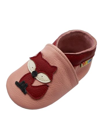 Yalion Baby Krabbelschuhe aus Leder, weiche Lauflernschuhe mit rutschfester Sohle