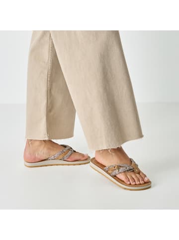 Tamaris Clog Zehentrenner in beige