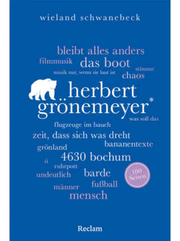 Reclam Verlag Buch - Herbert Grönemeyer. 100 Seiten