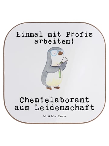 Mr. & Mrs. Panda Tischuntersetzer Chemielaborant Leidenschaft mi... in Weiß