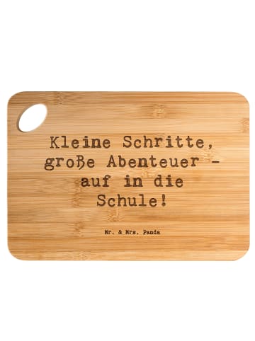 Mr. & Mrs. Panda Brett Holz Spruch Schulanfang Abenteuer mit Spruch in Braun