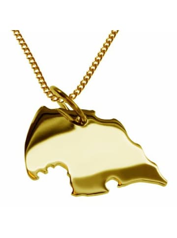 Schmuckador 50cm Halskette + Fehmarn Anhänger in 585 Gelbgold in gold