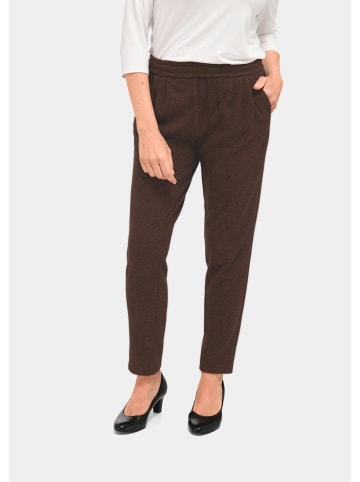 GOLDNER Schlupfhose Louisa in camel / anthrazit