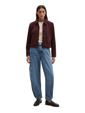 Marc O'Polo Velourslederjacke fitted in Black Cherry
