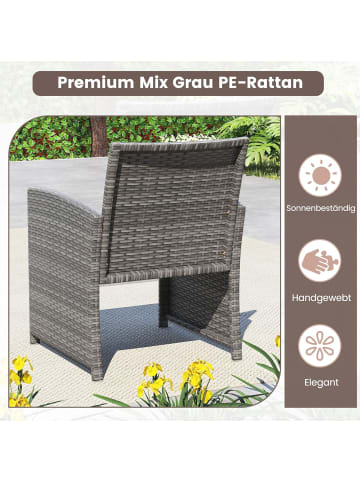 COSTWAY 4 tlg. PE-Rattan Gartenmöbel Set in Beige