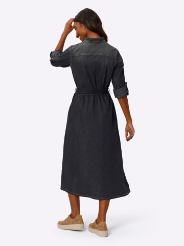 Heine Hemdblusenkleid in black-denim