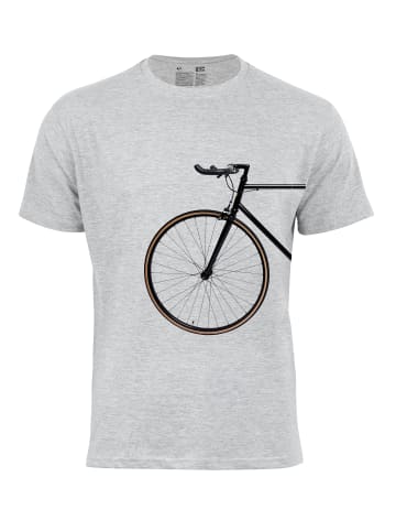 Cotton Prime® T-Shirt Bike Lover - Vorderrad in Grau