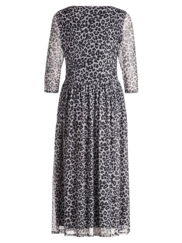 Vera Mont Maxikleid mit Leoprint in Grau/Schwarz