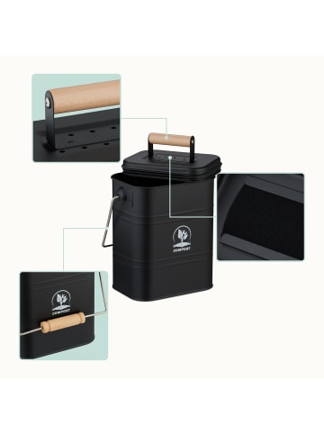 relaxdays Küchen-Komposteimer in Schwarz - 3,5 Liter