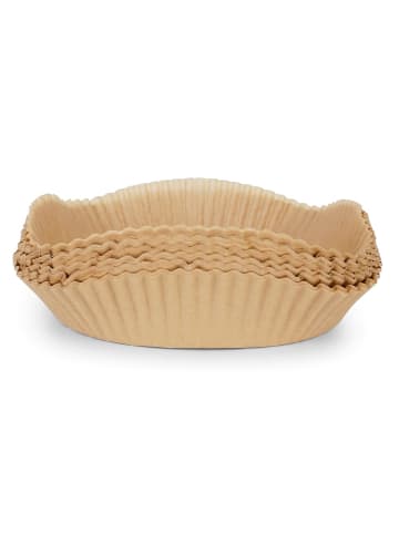 Gourmet Maxx Backpapier-Schalen für Heißluft-Fritteusen 100er-Set 18x4,5cm braun rund Braun