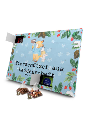 Mr. & Mrs. Panda Tee Adventskalender Tierschützer Leidenschaft m... in Eisblau