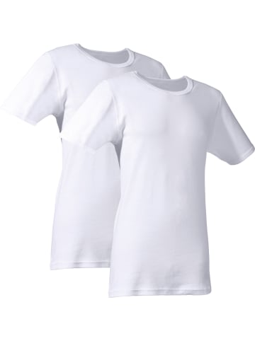 Erwin Müller Baumwolle, Feinripp Unterhemd 2er-Pack in weiss