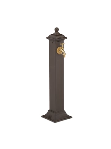 relaxdays Standbrunnen in Dunkelbraun - (B)17 x (H)71 x (T)21 cm