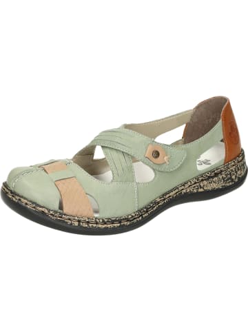 rieker Komfort-Slipper in mint/beige/cayenne