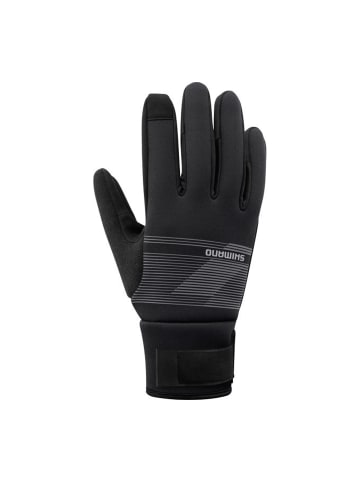 SHIMANO Fahrrad-Handschuhe WINDBREAK Thermal in Schwarz-Grau