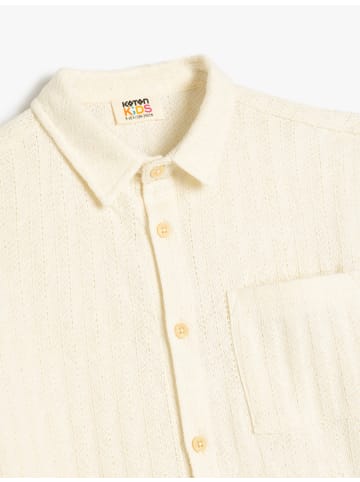 KOTON TSHIRT SS POLO in Ecru