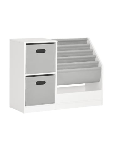 SoBuy Bücherregal in Weiß - (W) 30 x (H) 61 x (L) 80 cm
