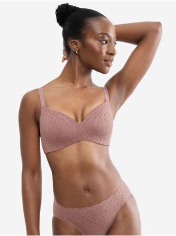 Sloggi T-Shirt-BH Blue ZERO Feel Bliss THE UP in CACAO