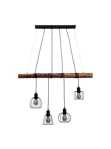 näve Pendelleuchte "WOODLAND" in schwarz - (L)100 cm x (B)13 cm x (H)150 cm