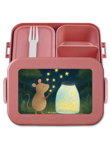 Mr. & Mrs. Panda Bento Box Maus Sterne Design ohne Spruch in Rot Pastell