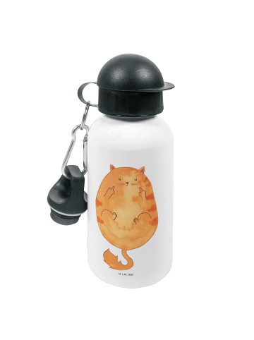 Mr. & Mrs. Panda Kindertrinkflasche Katze Mittelfinger ohne Spruch in Weiß